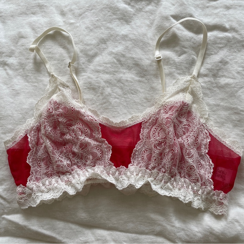 Hanky Panky Lace and Mesh Bralette Size S